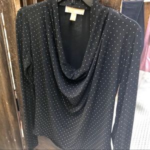 Michael Kors cowl neck - black with silver studs